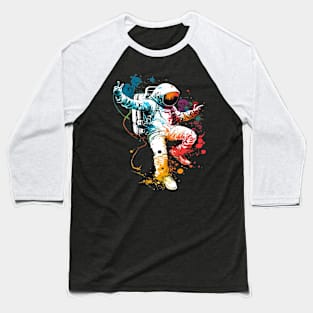 Astronaut Dancing in Space Baseball T-Shirt